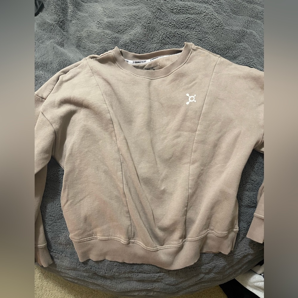 Orangetheory mushroom colored crew neck